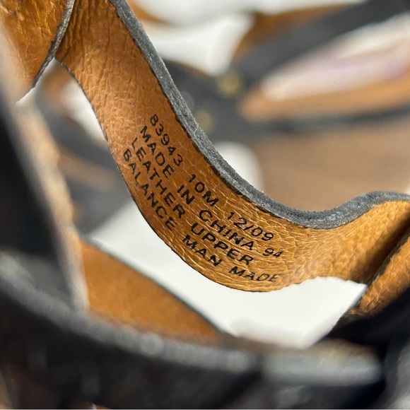 Indigo Elegant Black Strappy Leather Heeled Sandals 10 - Picture 4 of 8